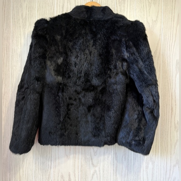 Vintage Safuron Black Rabbit Fur Coat Size M - Picture 6 of 8